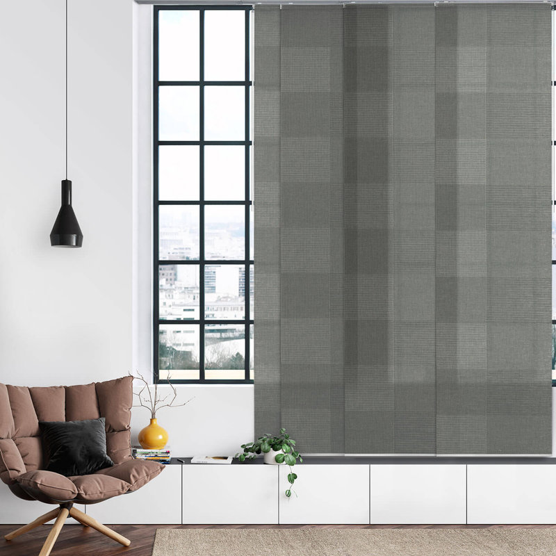 Store vertical filtrant la lumière Sharmaine, Gris