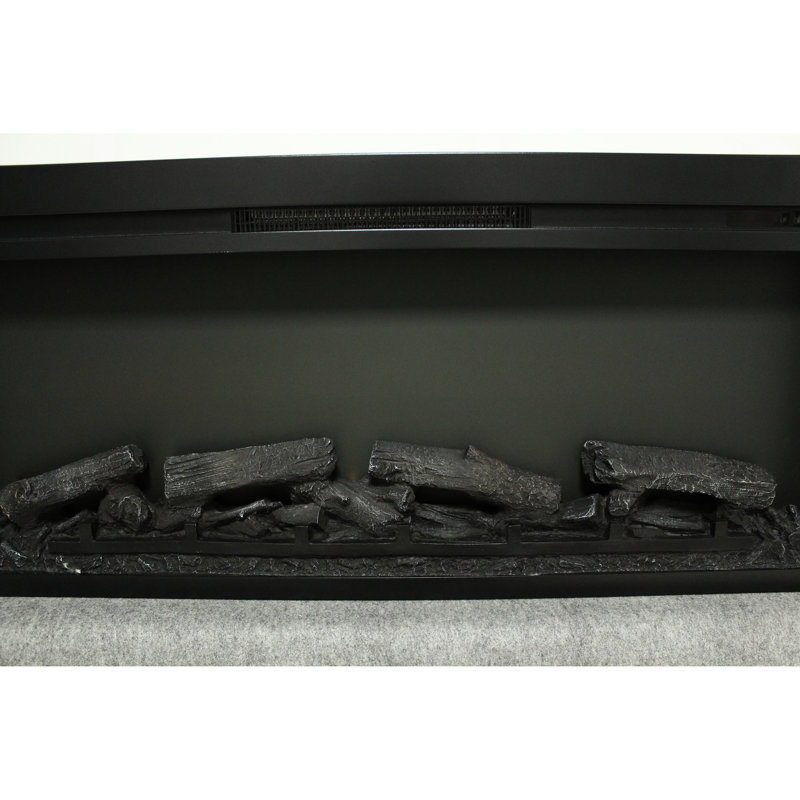 44 Inch Wall Recessed Electric Fireplace With Remote, Flame & Led Heater, 1400W Heat, 5000 /H, 11 Temp Settings,/Ul 44", Remote And Temperature Control, Flame, Pet Design