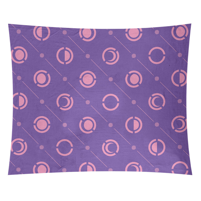 Skeffingt Polyester Tapestry, 51" H x 60" W, Purple/Pink