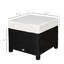 Repose-pieds d'extérieur multifonctionnel en rotin, sièges supplémentaires, table d'appoint avec coussin moelleux