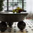 Nordic-style solid wood coffee table.