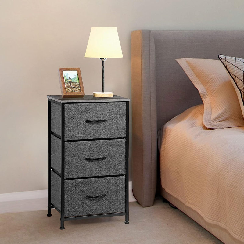 Commode 3 tiroirs Thorgunn, Gris