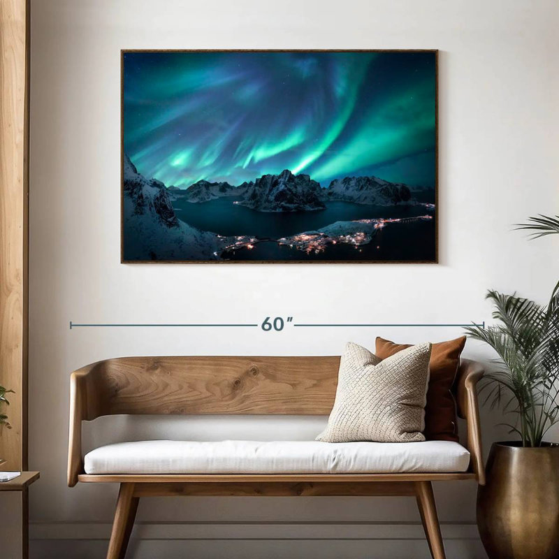 Aurora Display, 46" X 31", Floating Frame Walnut