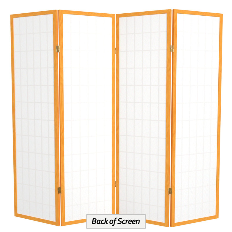 Paravent haut pliable 58,75 "Alex, Brun, 4 panneaux