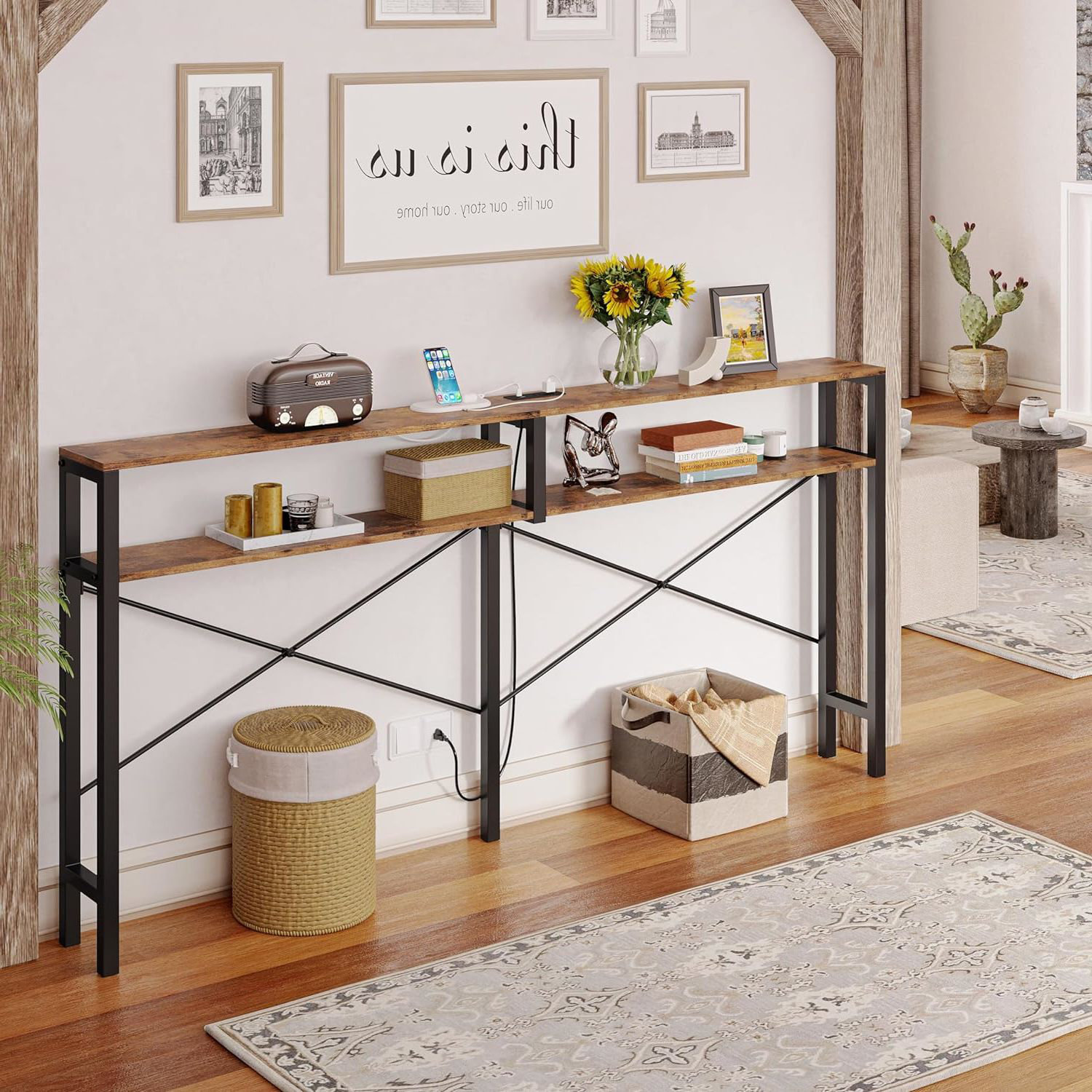 17 Stories Lilibeth 70.8'' Console Table | Wayfair