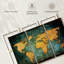 «Grunge World Map», reproduction d'art sur toile-936690496
