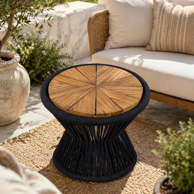Elegant Outdoor Side Table,Weather-Resistant for Patio,Deck,Garden,and Balcony,Modern Minimalist Style