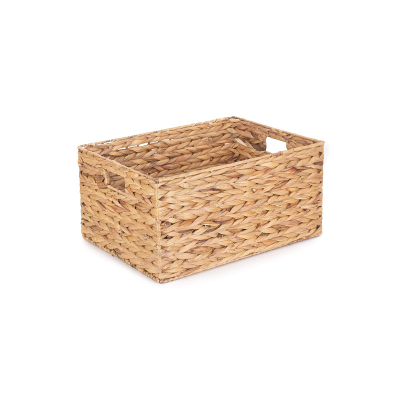 Seilles Wicker Water Hyacinth Storage Basket, 23cm H x 47cm W x 34cm D