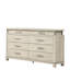 Clifton patiné gris à 8 tiroirs 66 po Commode large