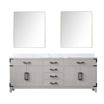 Laurel 80 in W x 22 in D Double Bath Vanity Mirrors