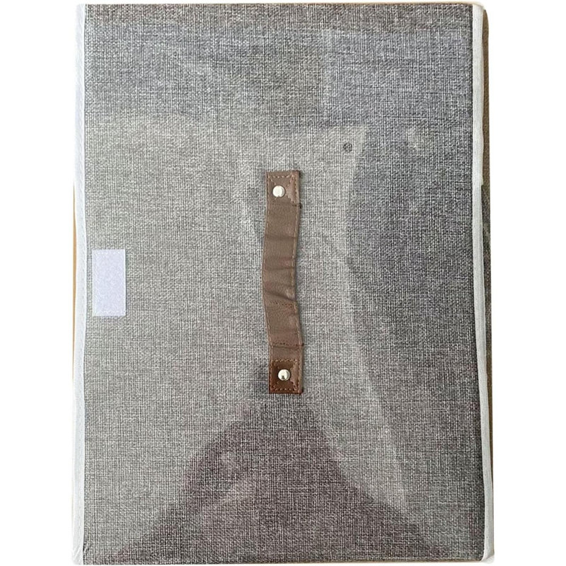 Brayden Studio Fabric Box, 20cm H x 23cm W x 33cm D, Grey