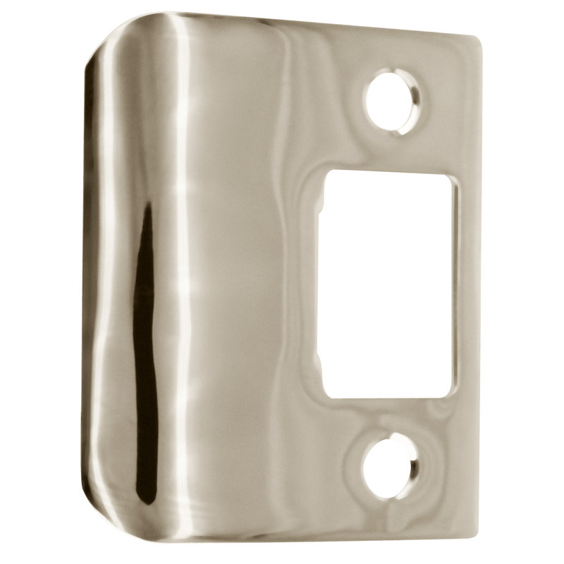 Paire de charnières Deltana à rayon de 89 mm x 89 mm x 0,6 mm, épaisseur résidentielle, finition bronze huilé., Nickel poli