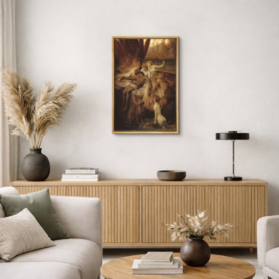 «Winged Angels Caring for Fallen Hero», romantisme, images de mythe classique, impression sur toile encadrée