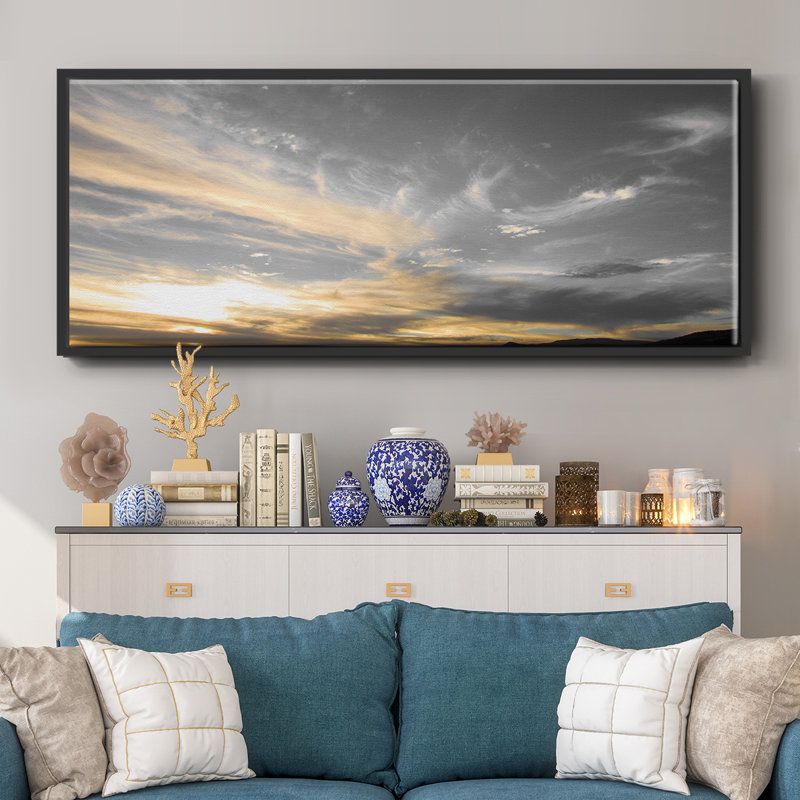 «Sky Above», reproduction d'art sur toile, H 20 po x l 50 po x P 1,5 po, Noir