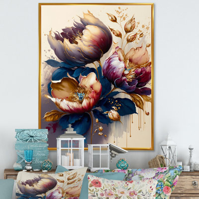 Prima Night Shade Tulip Design IV - Art mural sur toile floral et botanique