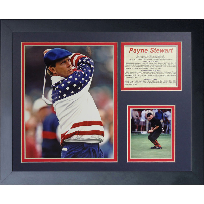 Souvenirs encadrée payne stewart usa