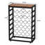 Floor Wine Bottle Rack Rustic Brown