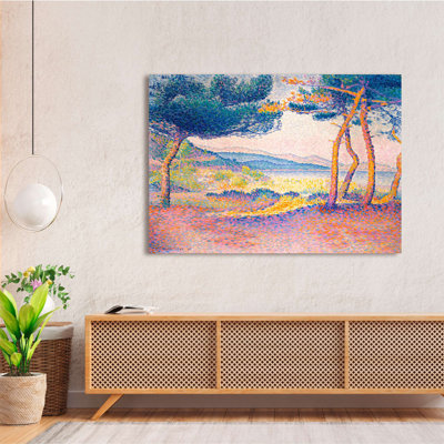 Wrapped Canvas Print: Henri Edmond Cross, Pines Along the Shore