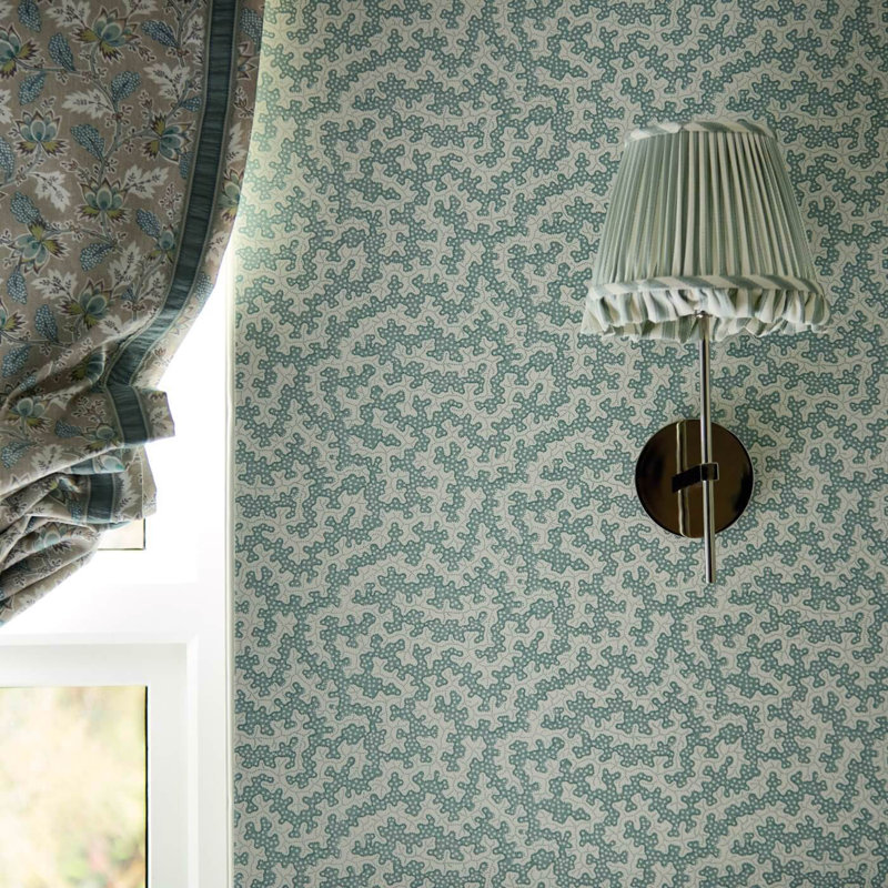 Pinetum Stripe Fabric, Blue Clay