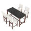Ensemble de table de salle à manger 5 pièces à hauteur de comptoir, table de bar en faux marbre et 4 chaises rembourrées, ensemble de salle à manger moderne de style Mid-Century pour la salle à manger, cuisine de pub, petite place