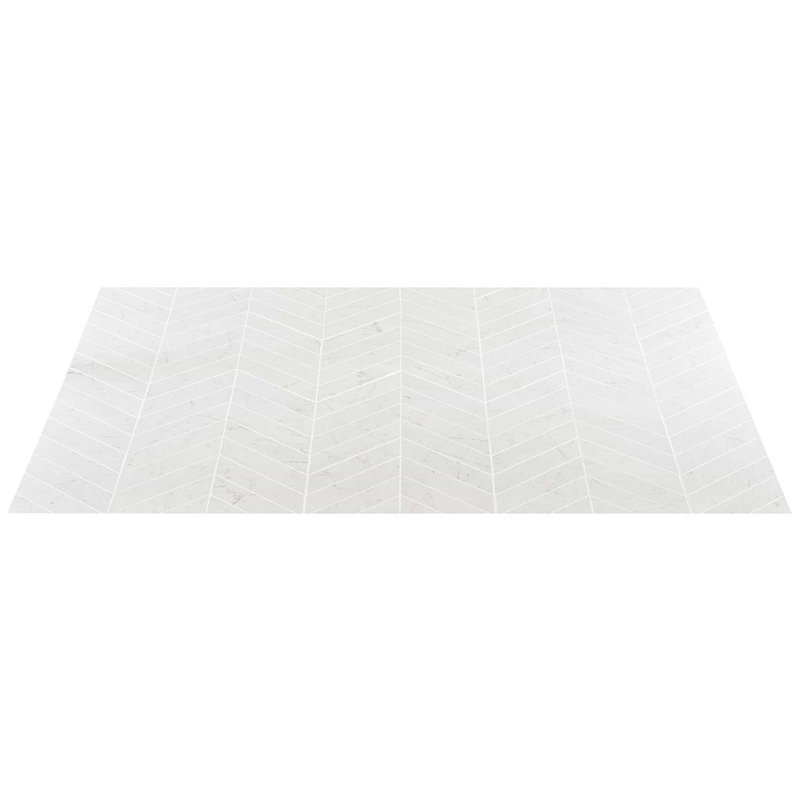 Dreamstone 2X8 Chevron Polished Porcelain Mosaic, Carrara Giola