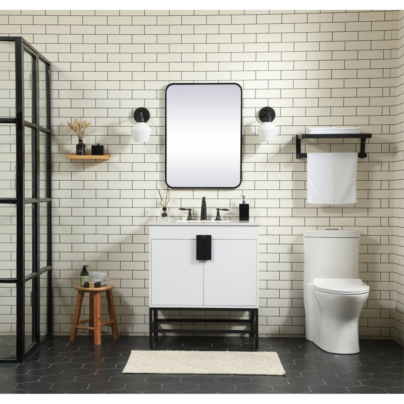 Ensemble de meuble-lavabo simple 30 po Corley, Blanc