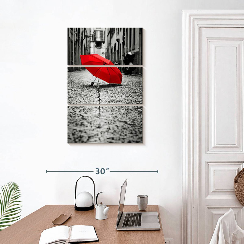 Le parapluie rouge Kerner, H 32 po x l 20 po