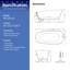 63" Freestanding Soaking Solid Surface Bathtub in White