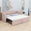 Canapé-lit convertible avec lit gigogne escamotable, lit d'invité peu encombrant avec espace de couchage extensible-2037559176