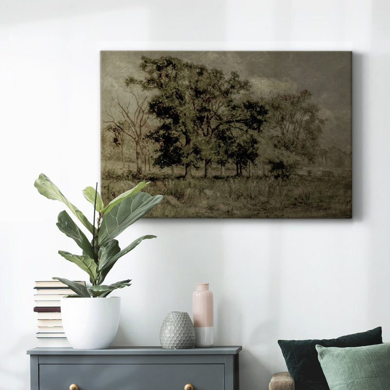 Paysage rétro - DCCCII, H 41 po x l 61 po x P 1,5 po, Toile tendue