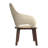 Kashley Mid-Century Modern Dining Chair, Fully Assembled Leather Armchair with Solid Rubberwood Legs, 330lb Capacity, Walnut Finish Flared Back Accent Chair for Dining Room & Home Office-519020762-519020763
