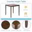 Ensemble de table de cuisine à hauteur de comptoir avec table carrée et 4 chaises rembourrées pour les petits espaces