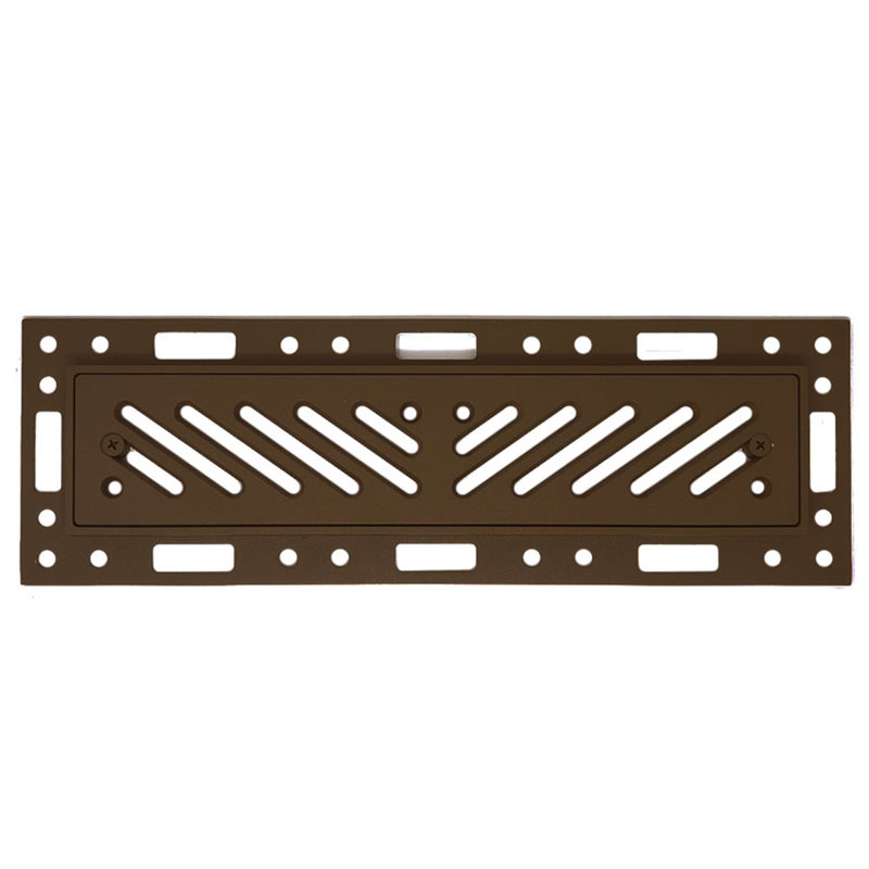 Registre de plancher en métal, H 0,5 po x l 4 po x L 10 po