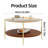 Modern Gold Round Double-Layer Coffee Table