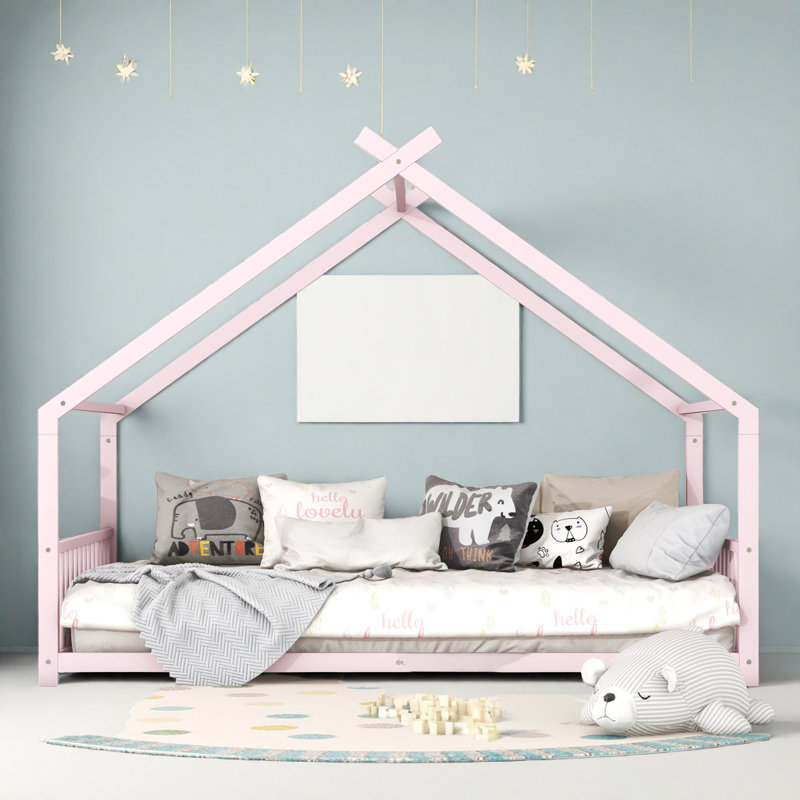 Station de jeu durable pour enfants, Lit double, Rose