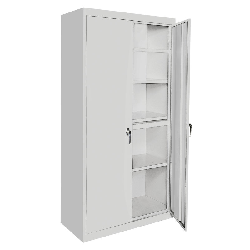 Walsall Welded Storage Cabinet, Gray, 78" H x 36" W x 18" D