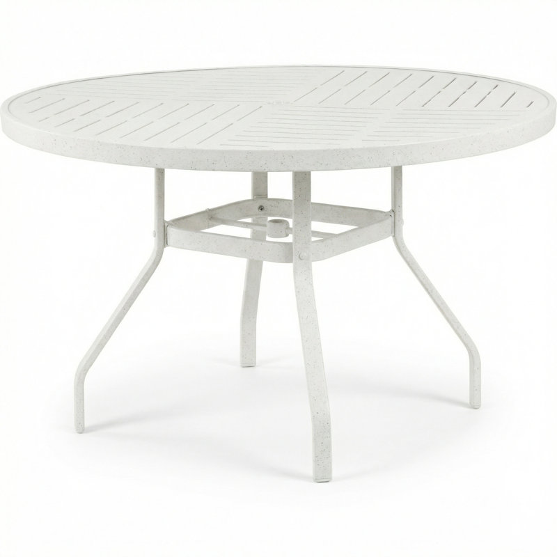 Table de salle à manger 42 ", Blanc rivière