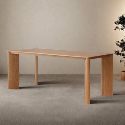Square dining table made of ash wood