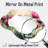 Summer Pink Hues Tulips Field Horizon - Tulips Asymmetrical Decorative Mirror, Traditional irregular Wall Mirror, Printed on Metal-241229104