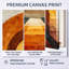 Perspective d'arche moderne orange et noire I - Tableau abstrait transitionnel encadré-1080454017-1327083090