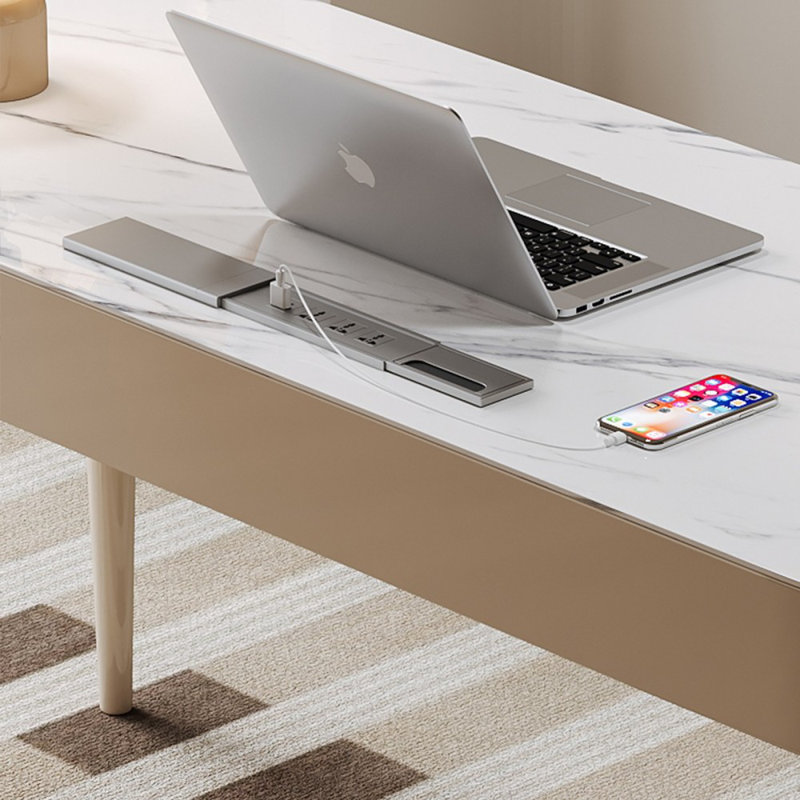 Bureau rectangulaire en bois manufacturé 62,99 "avec 2 tiroirs, H 29,53 po x l 70,87 po x P 27,56 po