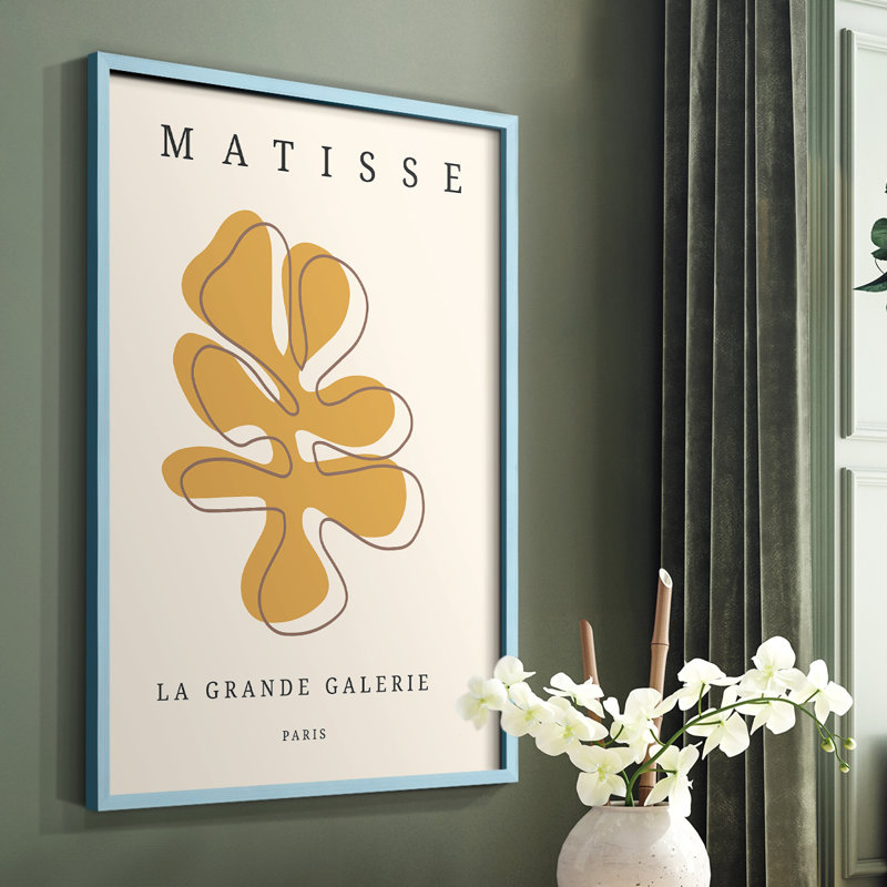 Matisse CECLXVII, reproduction encadrée - bois massif, Bleu, H 10 po x l 8 po