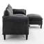 Gris pour le salon avec rangement et tissu confortable de fabrication convertible en forme de L