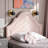 Leto Twin Light Pink Upholstered Velvet Arched Headboard, 56.21'' H X 39.03'' W X 2.23"D-1439316800-1439316806