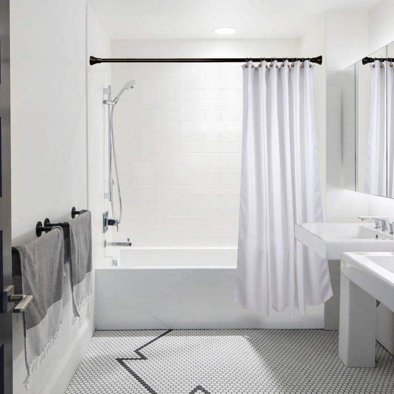 Crochets de rideau de douche pour salle de bain, Bronze