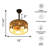 18" Vintage Brown Rattan Ceiling Fan with 8 Blades, LED Light, Reversible DC Motor & Remote, Perfect for Boho or Coastal Spaces