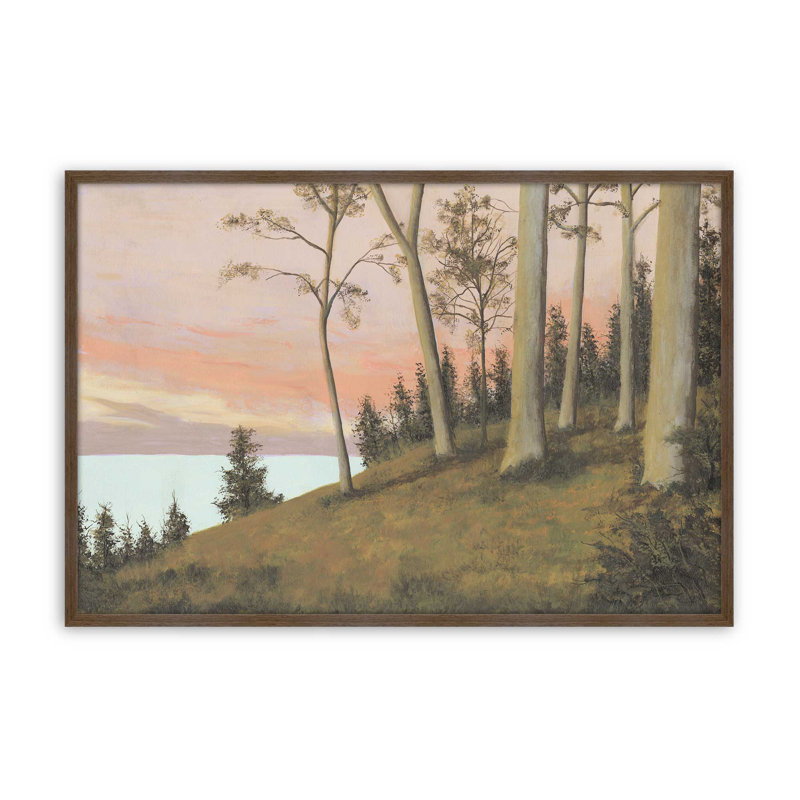 "Télécommande Lakeshore I" par Michael Willett, reproduction d'art, H 30 po x l 40 po, Brun