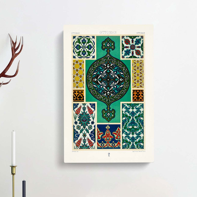 Ottoman Pattern by Albert Racinet - Wrapped Canvas, 76cm H x 50cm W x 3cm D