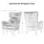 Adetola 27" Wide Polyester Wingback Chair