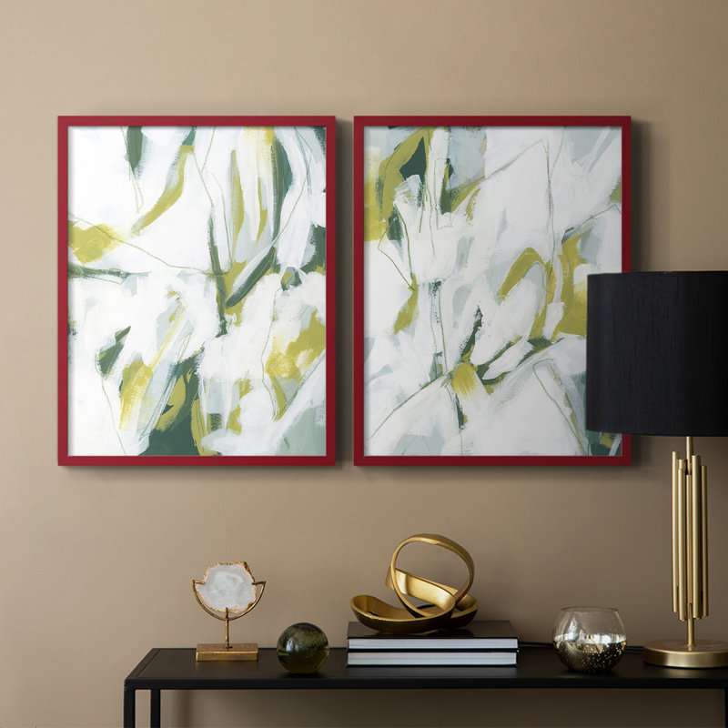 Reproduction encadrée Emerald Ice I-Premium - prête à être accrochée - aucun clou requis - aucun clou requis, Rouge